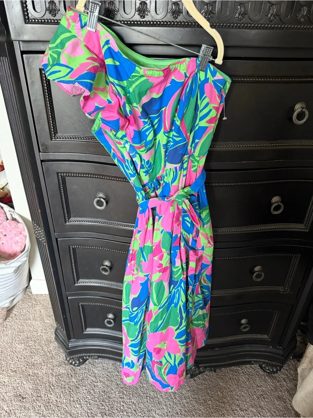 NEW J Crew Midi Dress One Shoulder Pin Floral Preppy Boho Vacay Size 8P